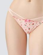 Pink Lace Floral Lingerie Set