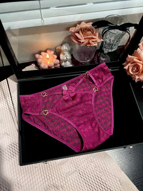 3 Pieces Set Rose Love Lace Panties-One Size