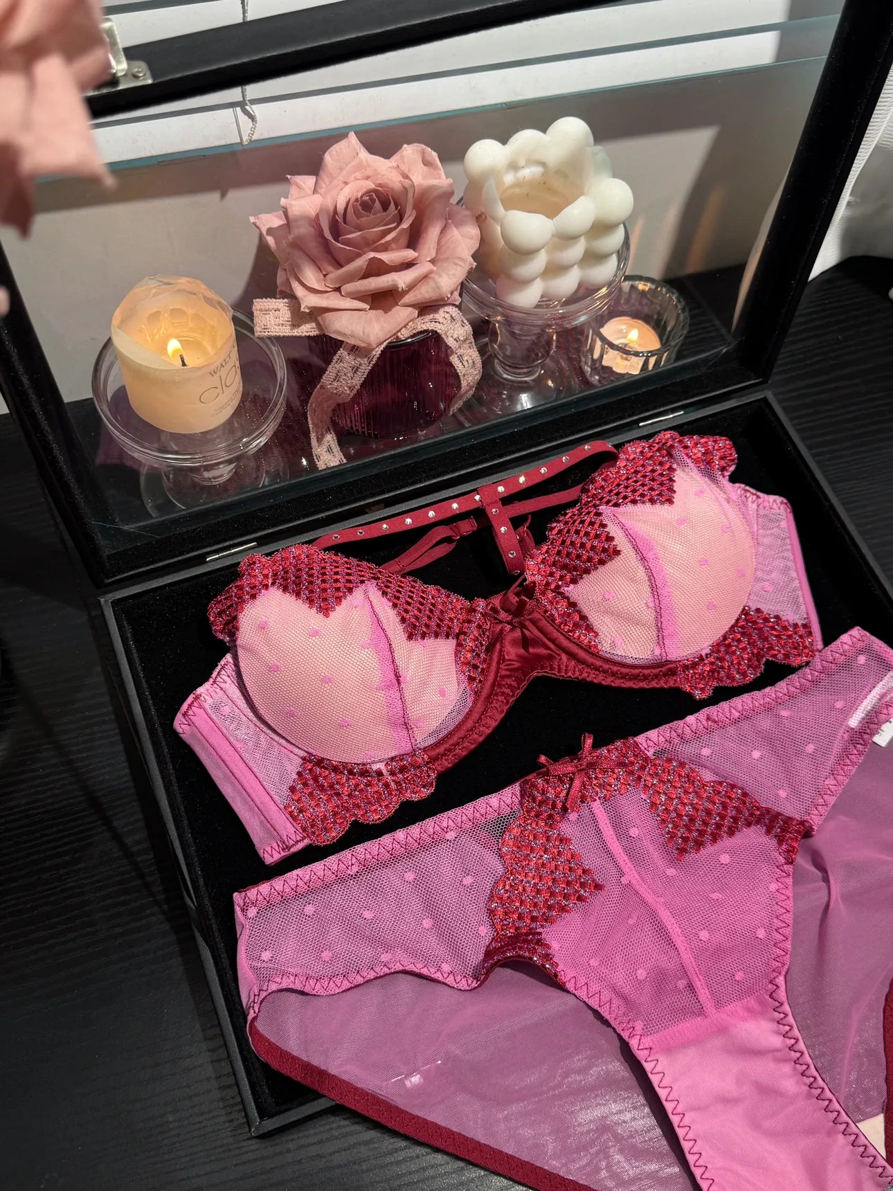 Barbie Pink Lingerie Set with Detachable Choker