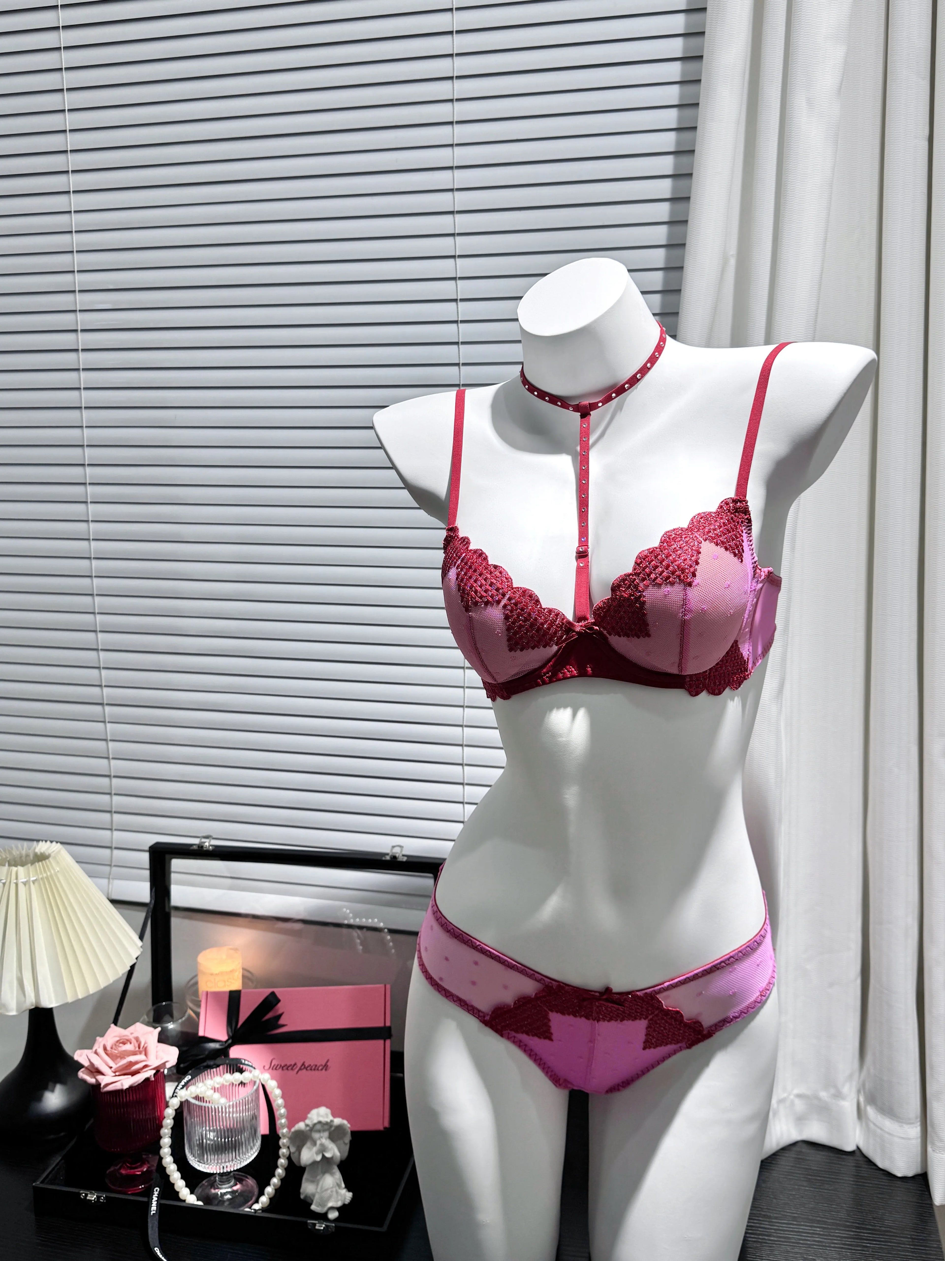 Barbie Pink Lingerie Set with Detachable Choker