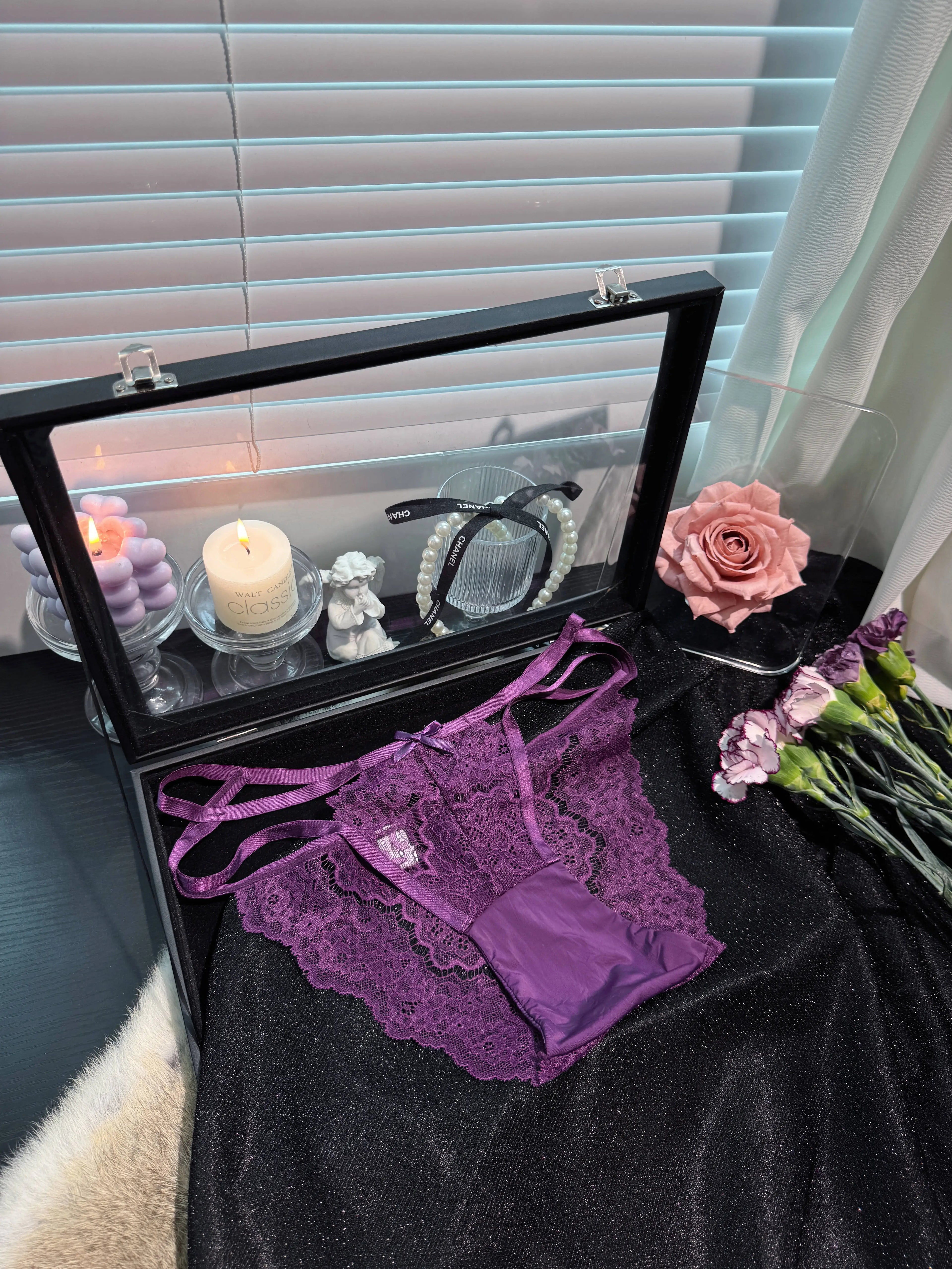 Purple Series Lace Panties( 3-Pack, One Size)