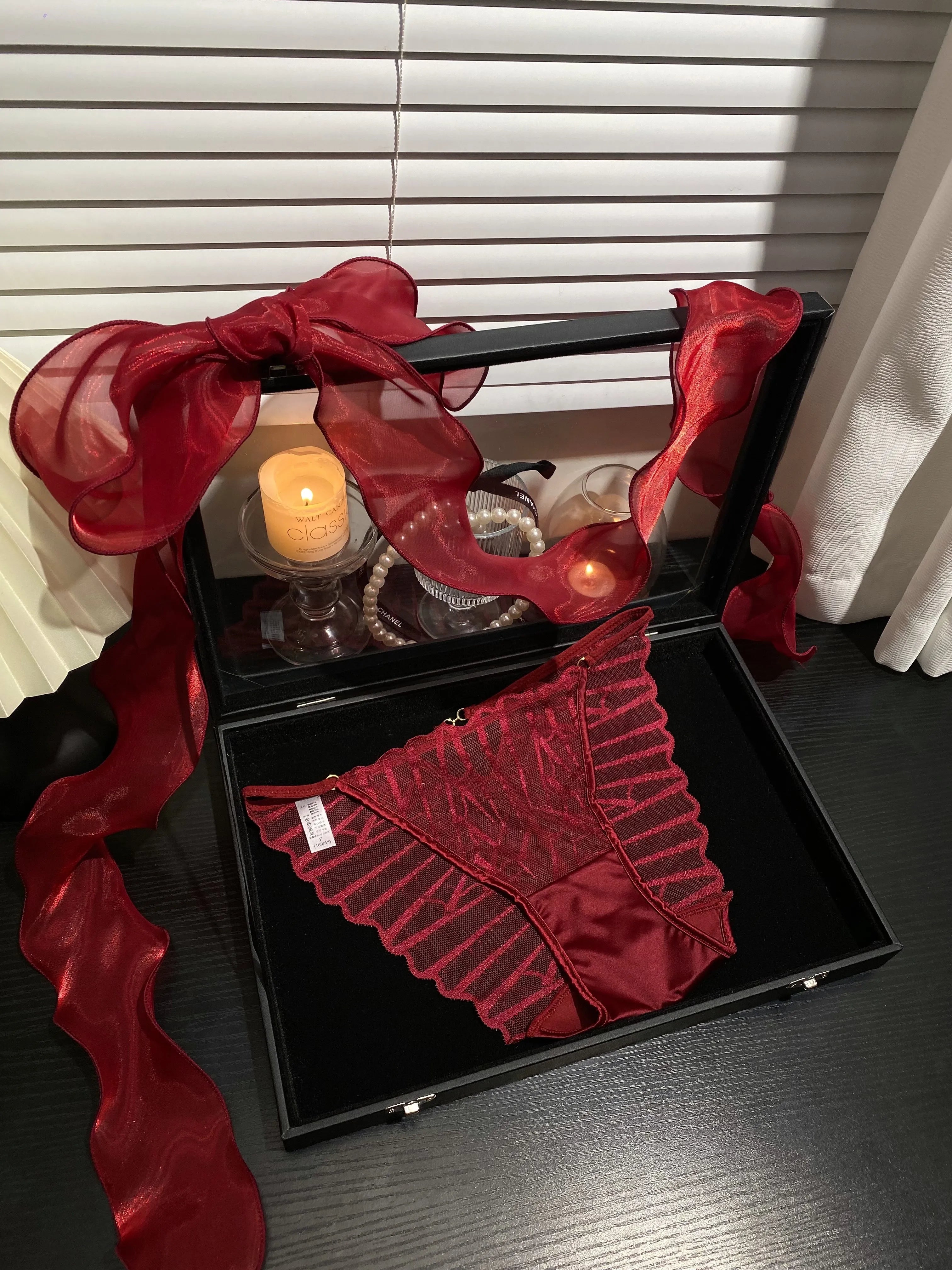 Red Sexy Lace Panties( 3-Pack, One Size)