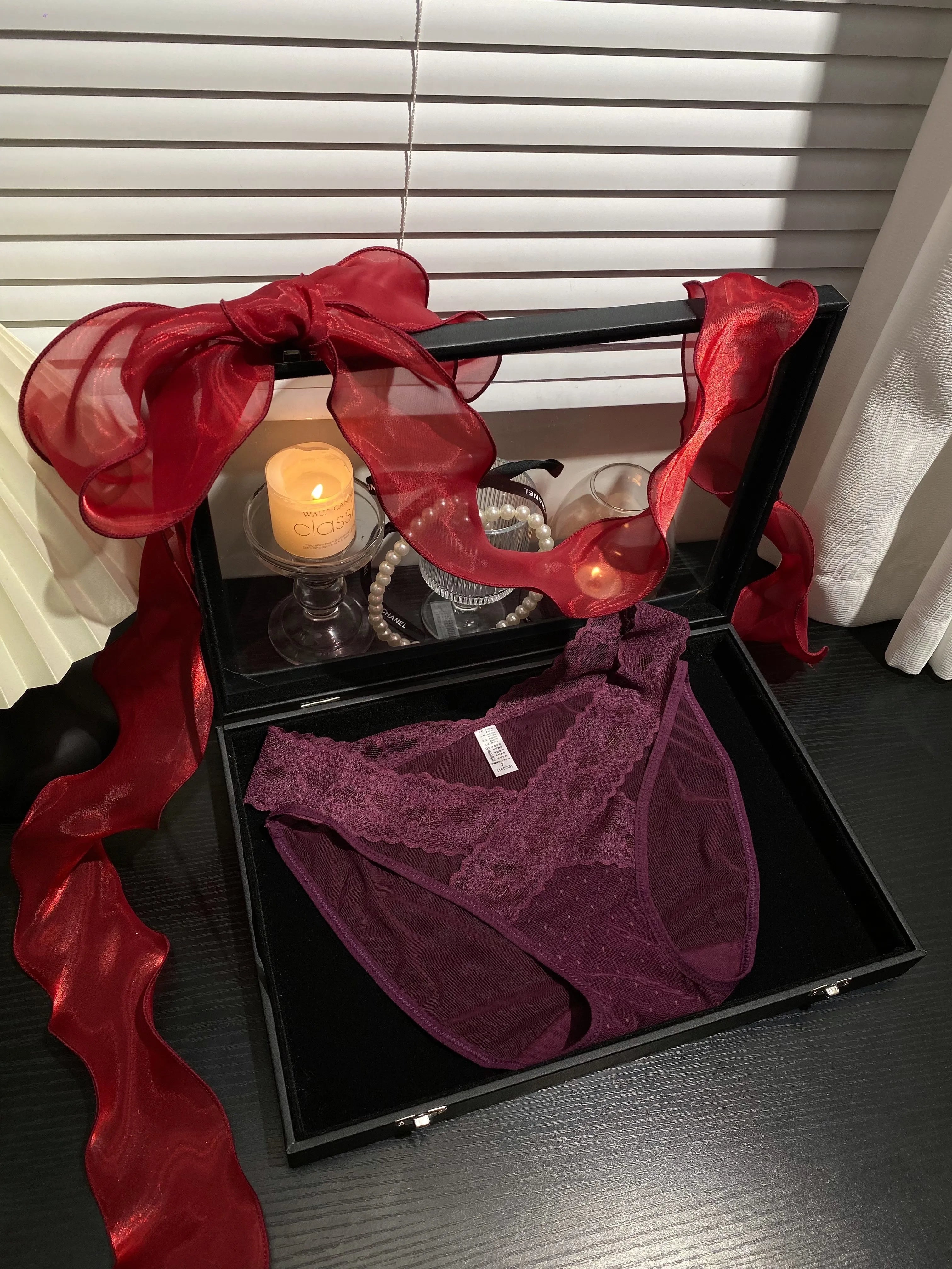 Red Sexy Lace Panties( 3-Pack, One Size)