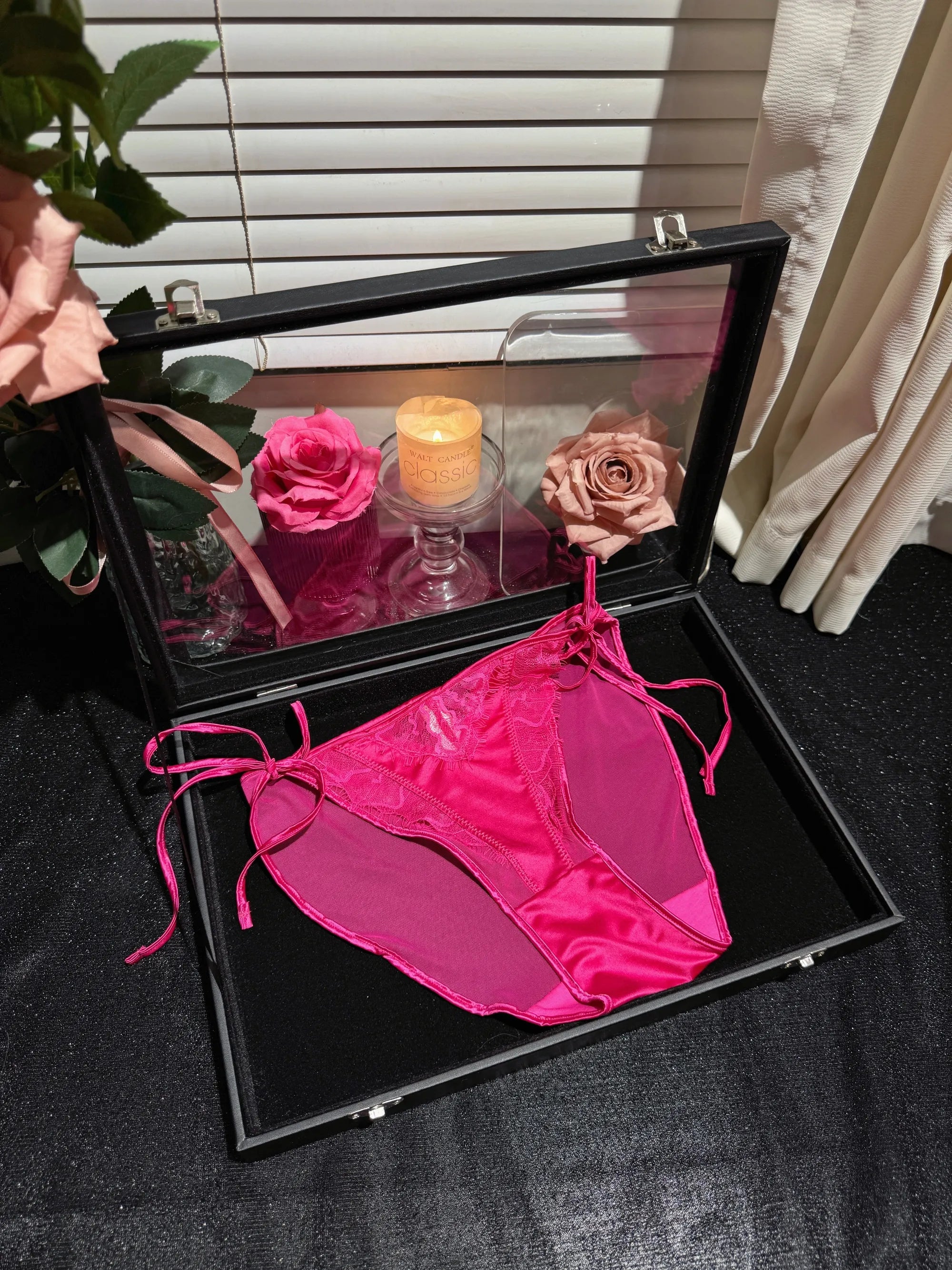 Rose Sexy Lace & Satin Panties( 3-Pack, One Size)